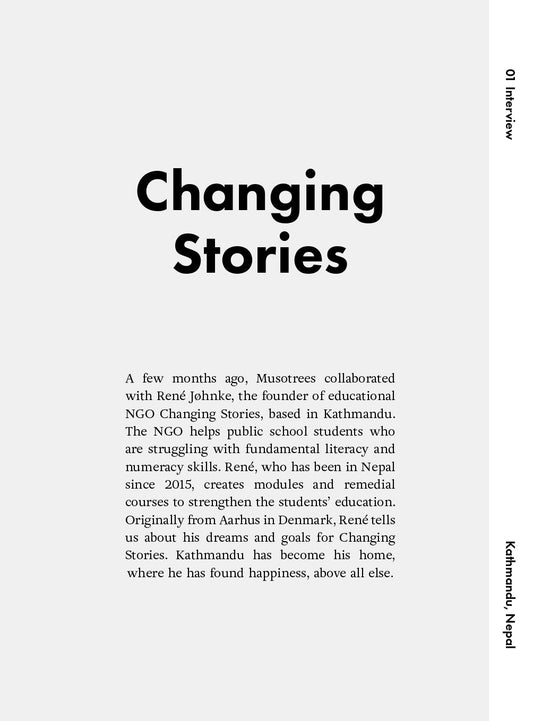 A Conversation in Kathmandu: Rene Johnke, Founder of Changing Stories.