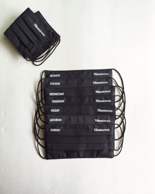 Face Mask Musotrees: Black Everyday