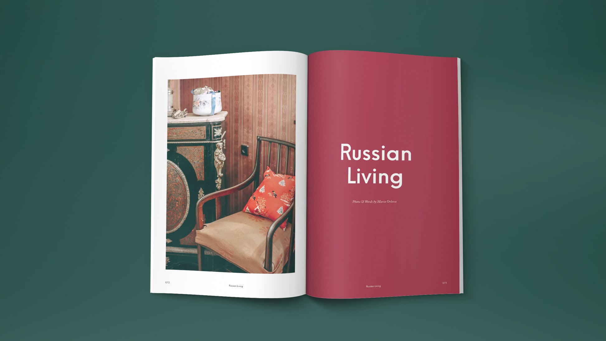 travel magazine and home lifestyle. story about minimal interior design 